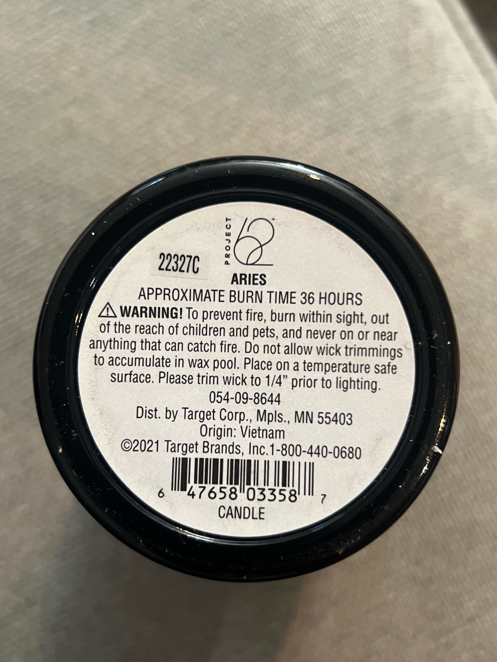 Aries Zodiac Candle Blood Orange + Peach Soy Wax Blend 8 oz - Picture 5 of 5